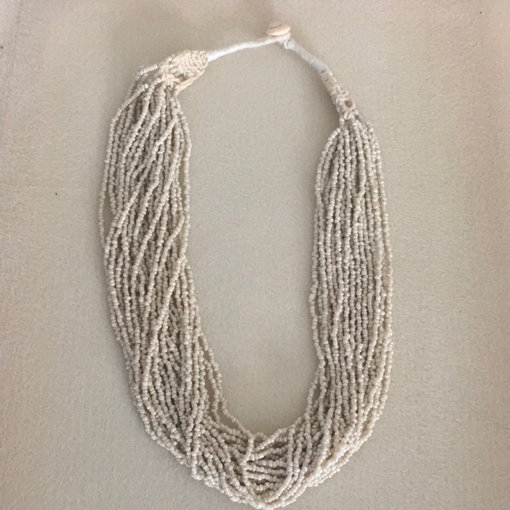 Multi strand seed pearl necklace